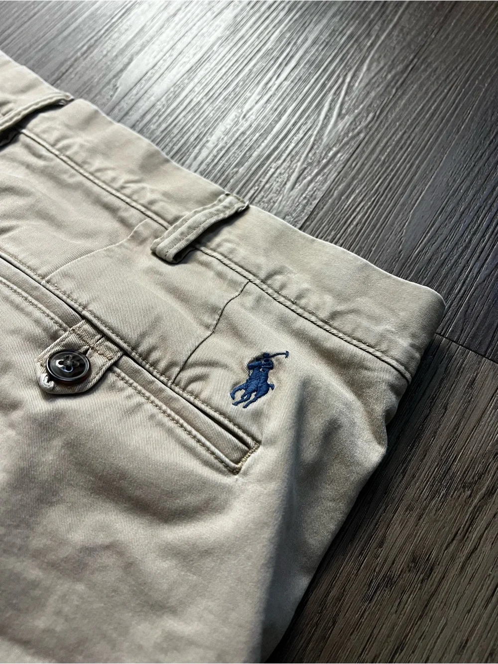Ralph Lauren Men's Flat-Front Cotton Chino Shorts in Khaki